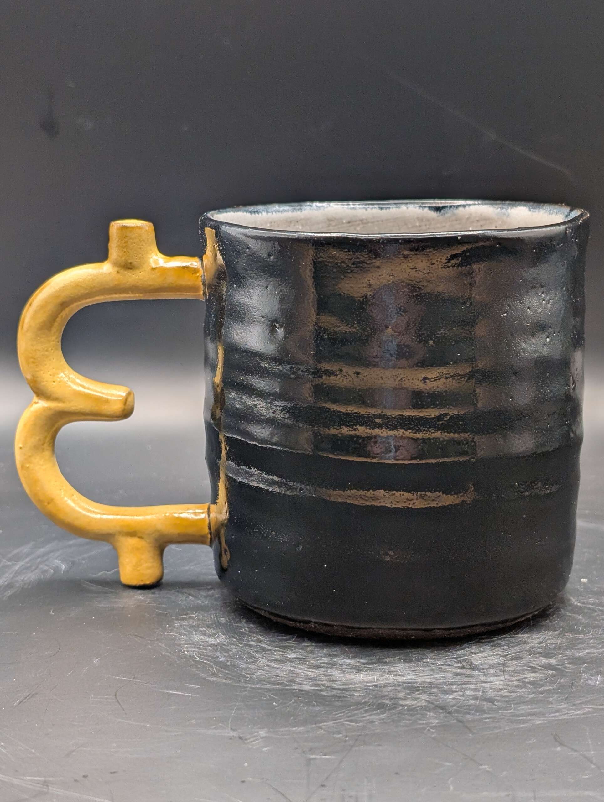 Thanks Satoshi -Simple Black&Gold Mug - Image 5