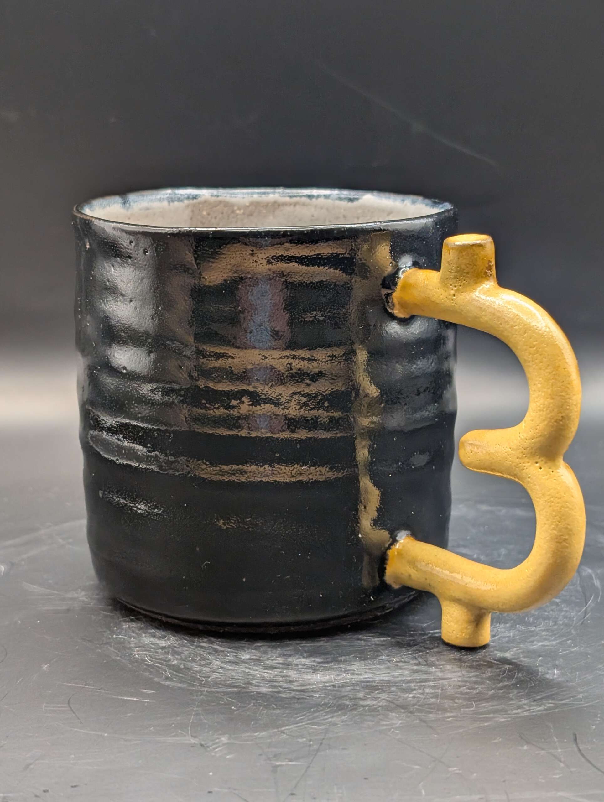 Thanks Satoshi -Simple Black&Gold Mug - Image 4