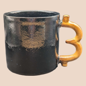Minimalist Black & Gold Bitcoin Mug