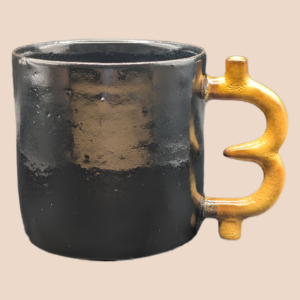 Minimalist Black & Gold Bitcoin Mug