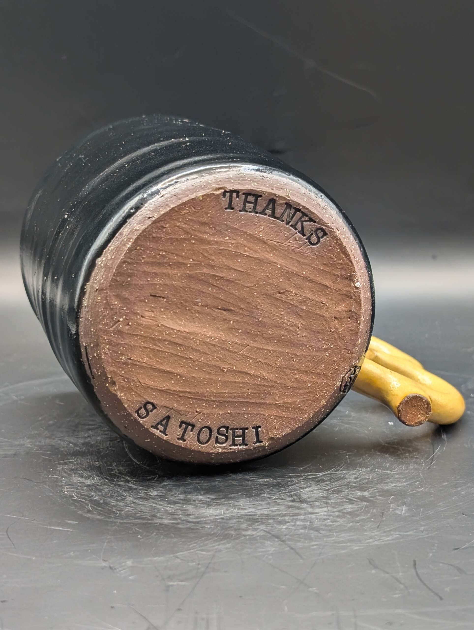 Thanks Satoshi -Simple Black&Gold Mug - Image 3